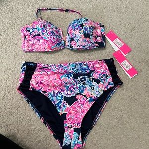 Lilly Pulitzer Size 10 high waist bikini